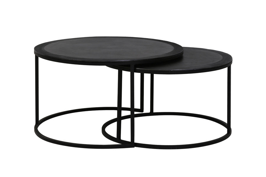 Coffee Table Talca Lead Antique Edge - Set of 2 Light & Living