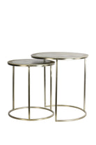 Talca Light Gold Side Table - Set of Two Light & Living