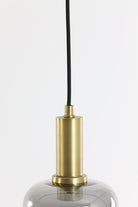 Lekar Antique Bronze & Smoked Glass Single Pendant Light & Living