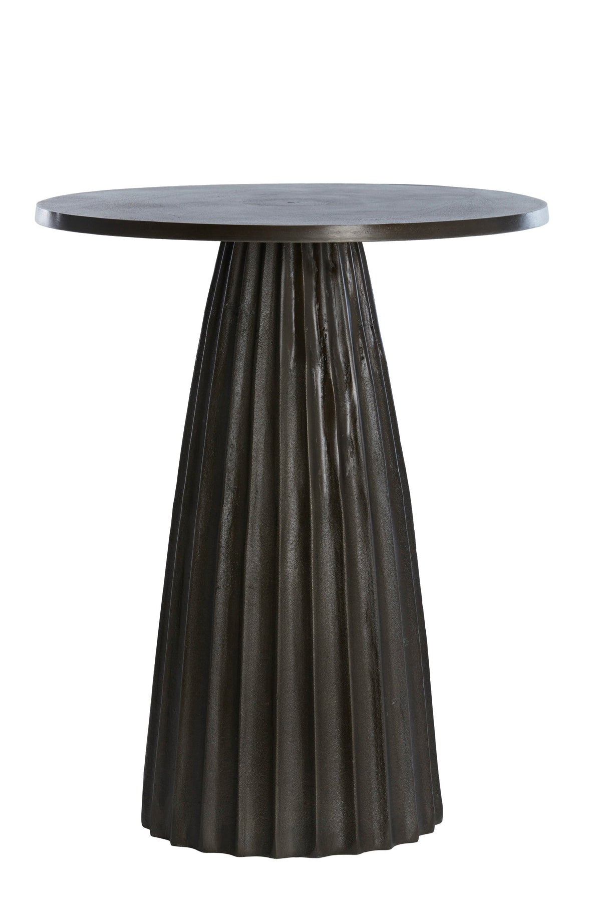 Veglia Matt Dark Brown Side Table - Large Light & Living