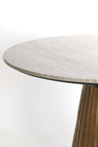Rianne Marble Taupe-Antique Bronze Dining Table Light & Living