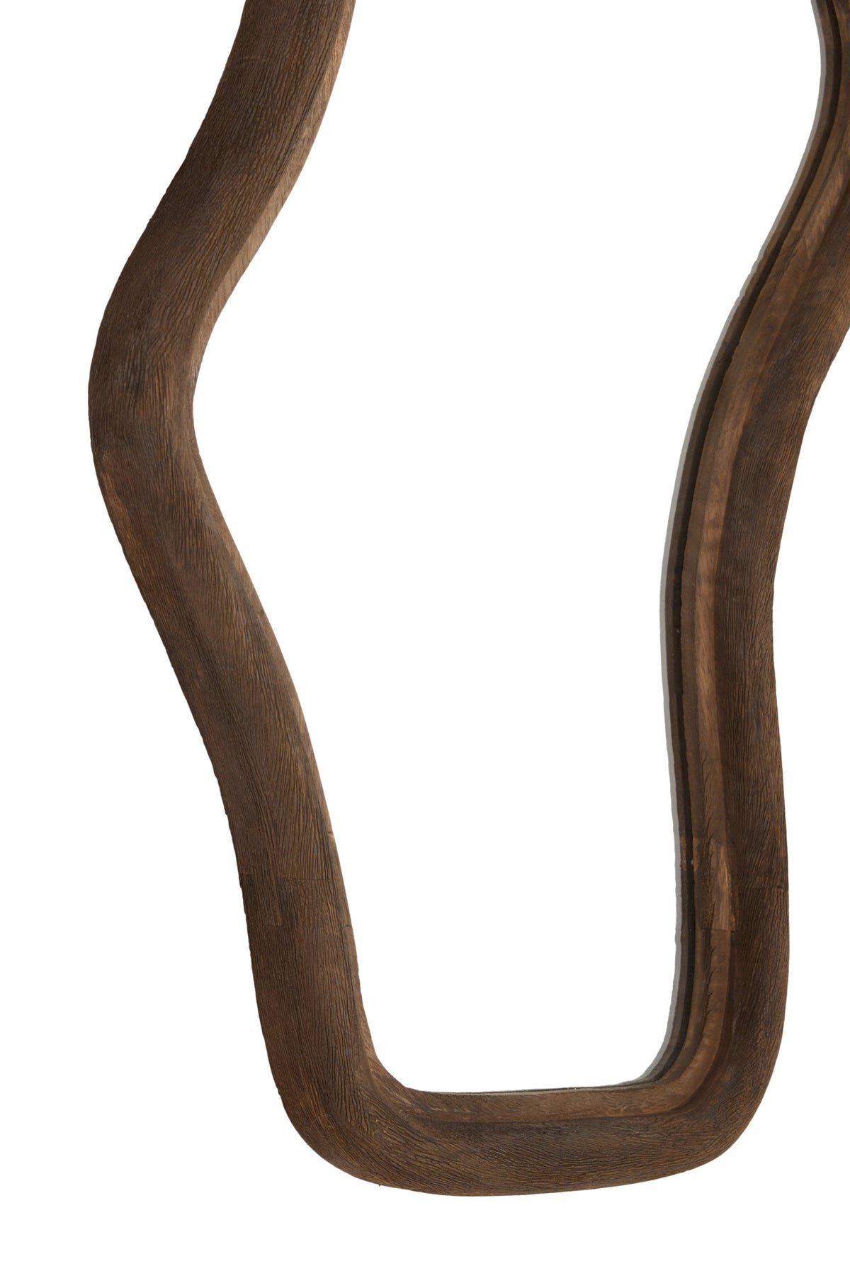 Celano Wood Matt Dark Brown Mirror - Medium Light & Living