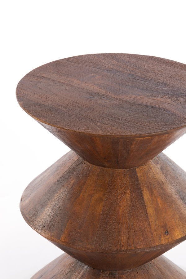 Larus Mango Wood Brown Side Table Light & Living