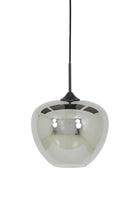 Mayson Smoked Glass & Matt Black Pendant - Medium Light & Living