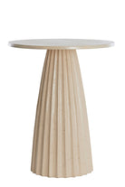 Veglia Matt Sand & Light Brown Spotted Side Table - Large Light & Living