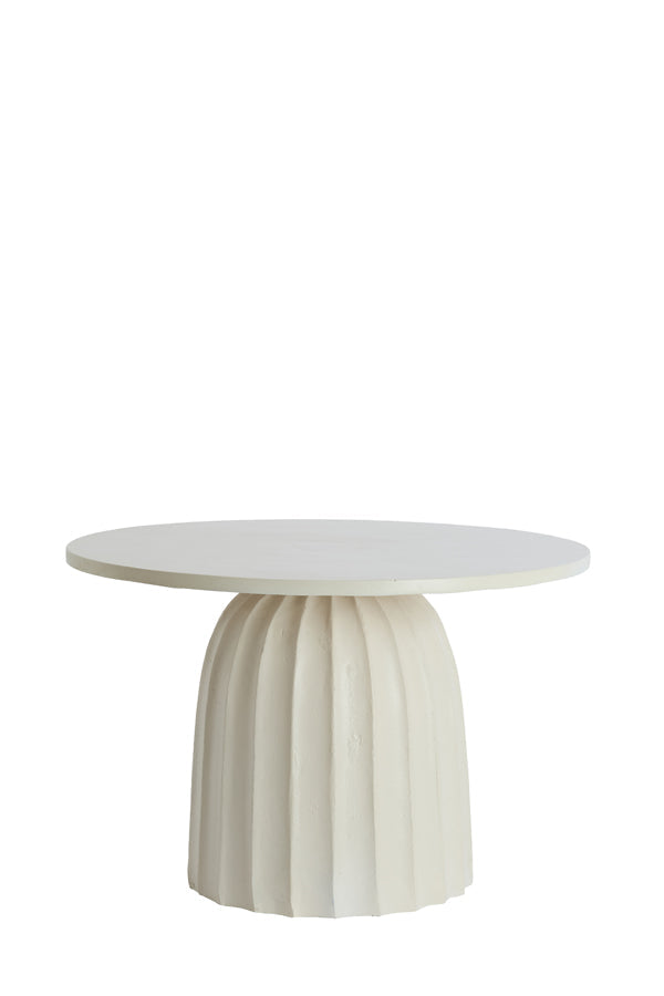 Veglia Cream Low Side Table - Small Light & Living