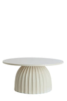 Veglia Cream Low Side Table - Large Light & Living
