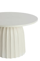 Veglia Cream Low Side Table - Small Light & Living