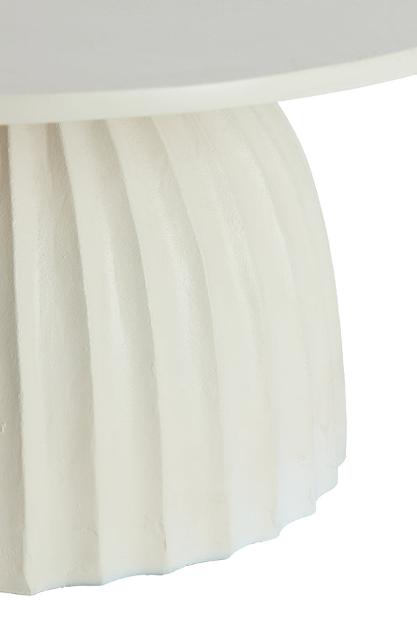 Veglia Cream Low Side Table - Large Light & Living