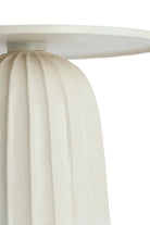 Veglia Cream Low Side Table - Small Light & Living