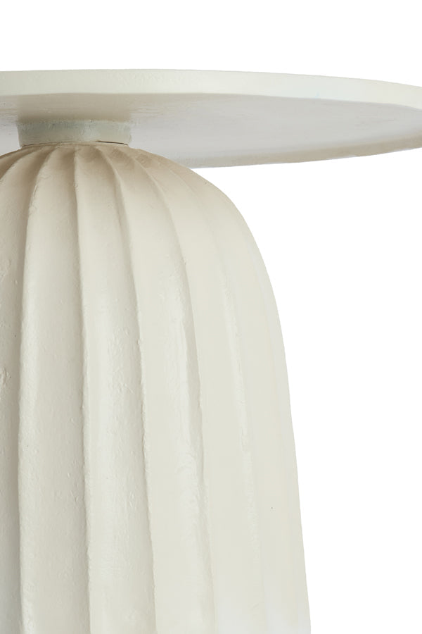 Veglia Cream Low Side Table - Small Light & Living