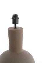 Ulloa Ceramics Matt Dark Brown Lamp Base Light & Living
