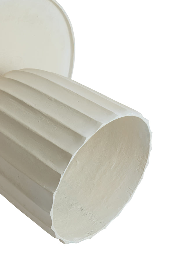 Veglia Cream Low Side Table - Small Light & Living