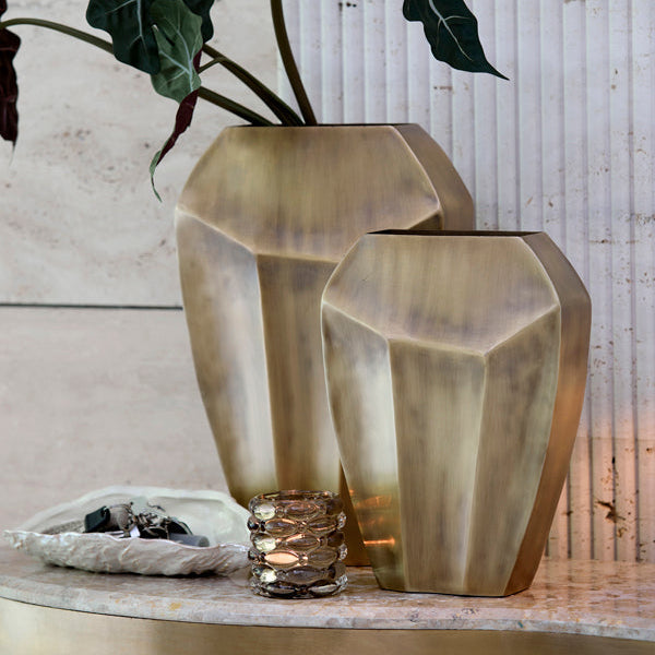 Cordoba Antique Bronze Vase Deco - Medium Light & Living