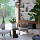 Micky Linen Floor Lamp - Brown Light & Living