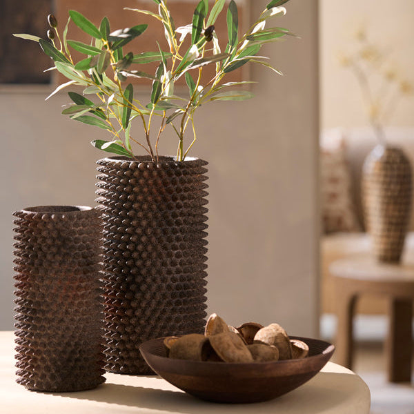 Caldras Dark Brown Vase Deco - Large Light & Living