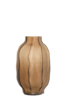 Tejeda Glass Matt Dark Brown Vase Light & Living