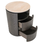 Nando Brown Oak 2-Drawer Bedside Table by Richmond Interiors