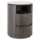 Nando Brown Oak 2-Drawer Bedside Table by Richmond Interiors