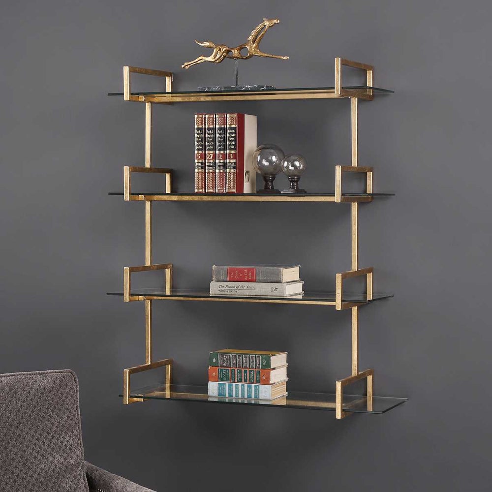 Auley Gold Wall Shelf by Uttermost