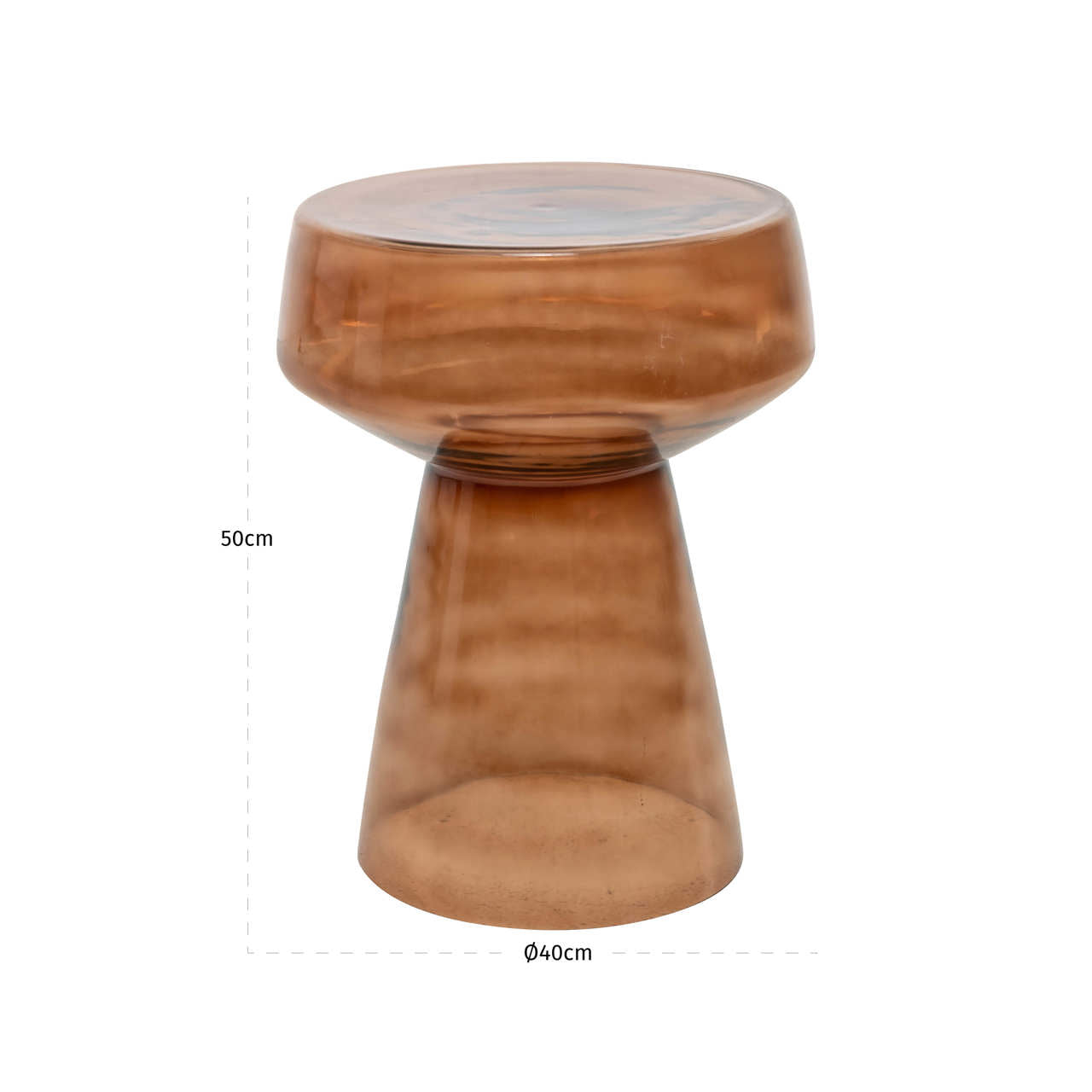 Isa Brown Glass Side Table by Richmond Interiors