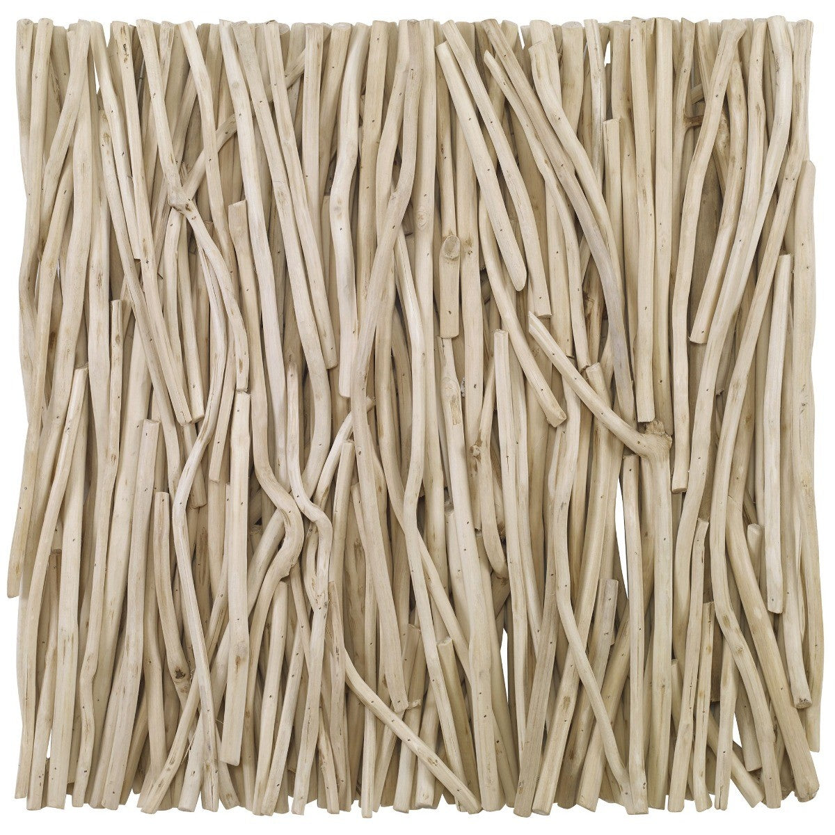 Gathered Teak Square Bleached Wood Wall Decor by Uttermost