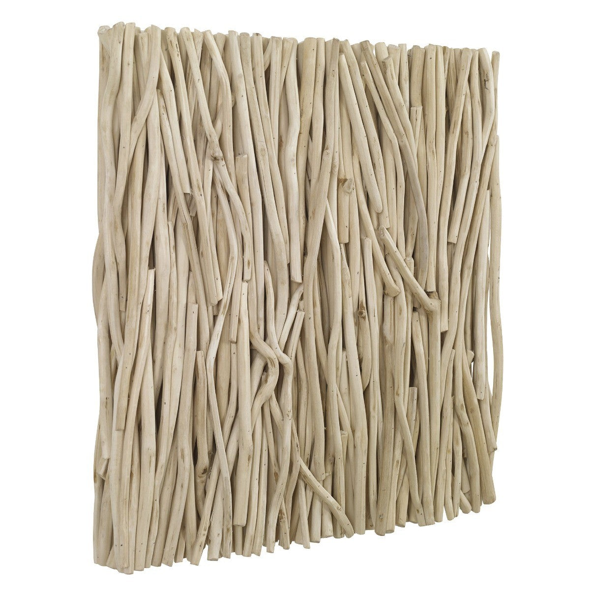 Gathered Teak Square Bleached Wood Wall Decor by Uttermost