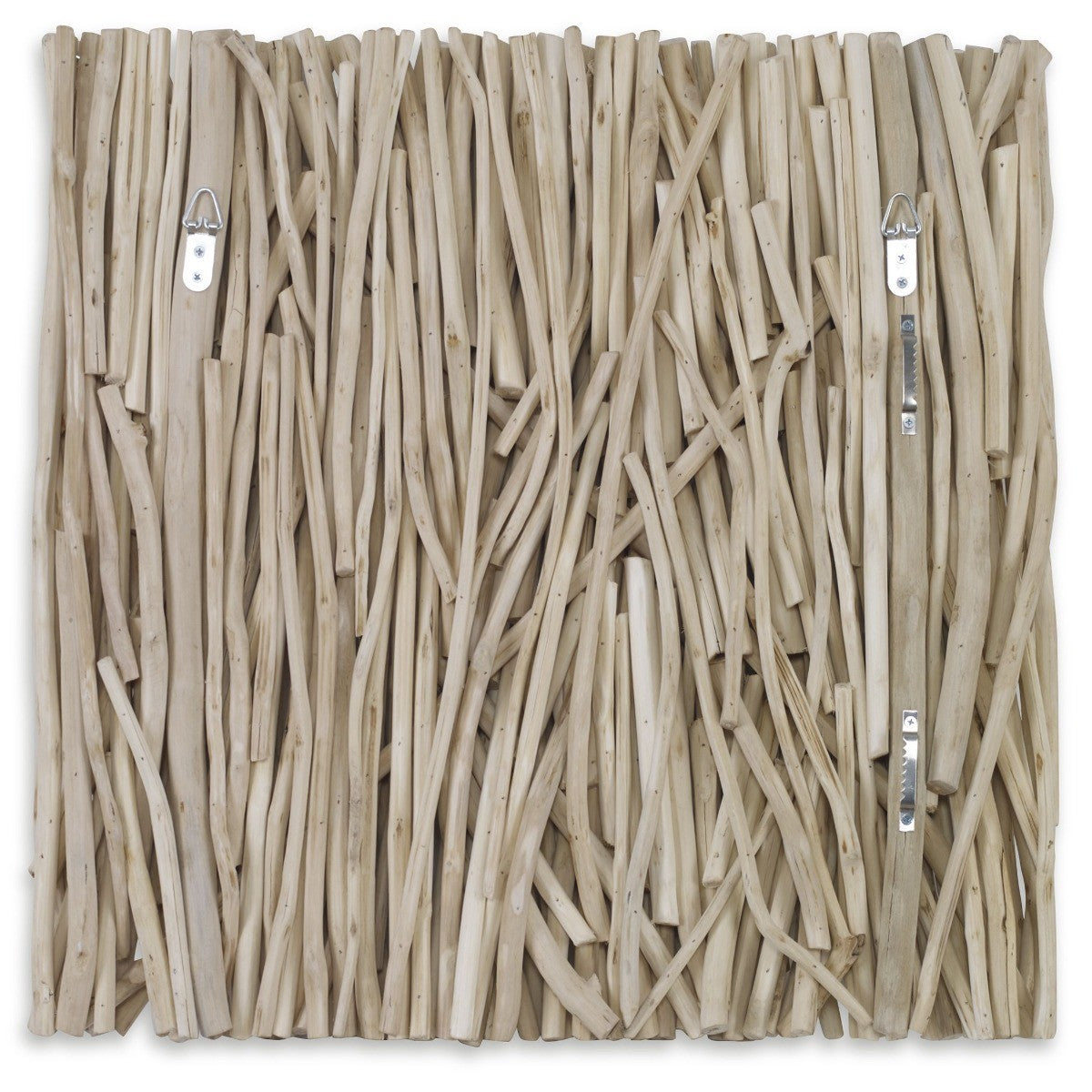 Gathered Teak Square Bleached Wood Wall Decor by Uttermost