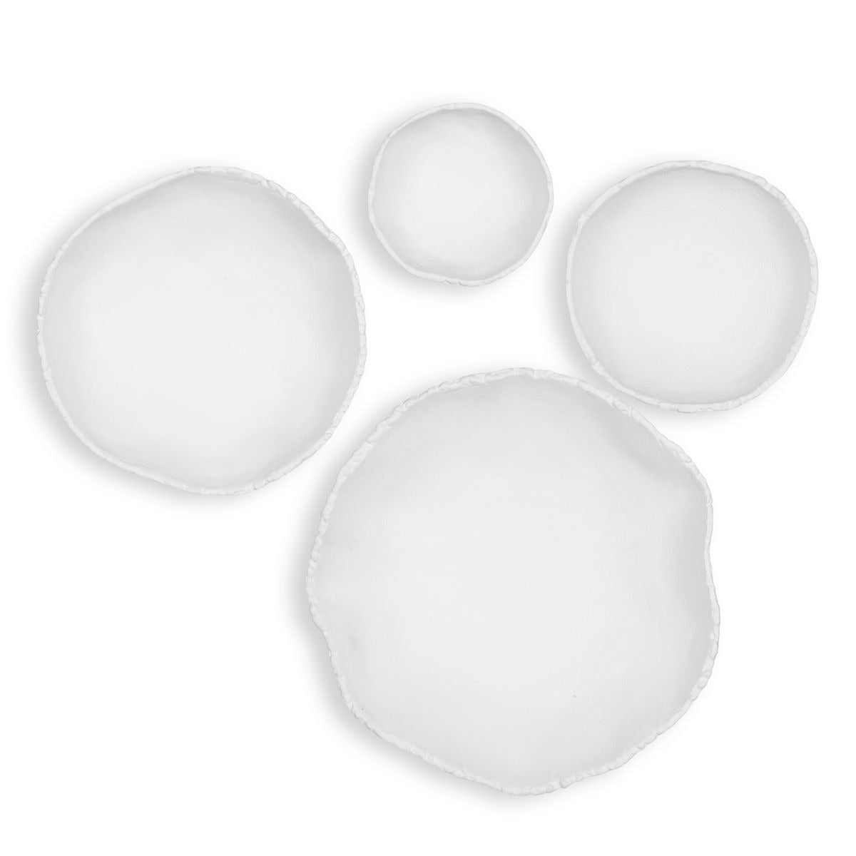 Lucky Coins Wall Bowls in White Metal - Set of 4 by Uttermost