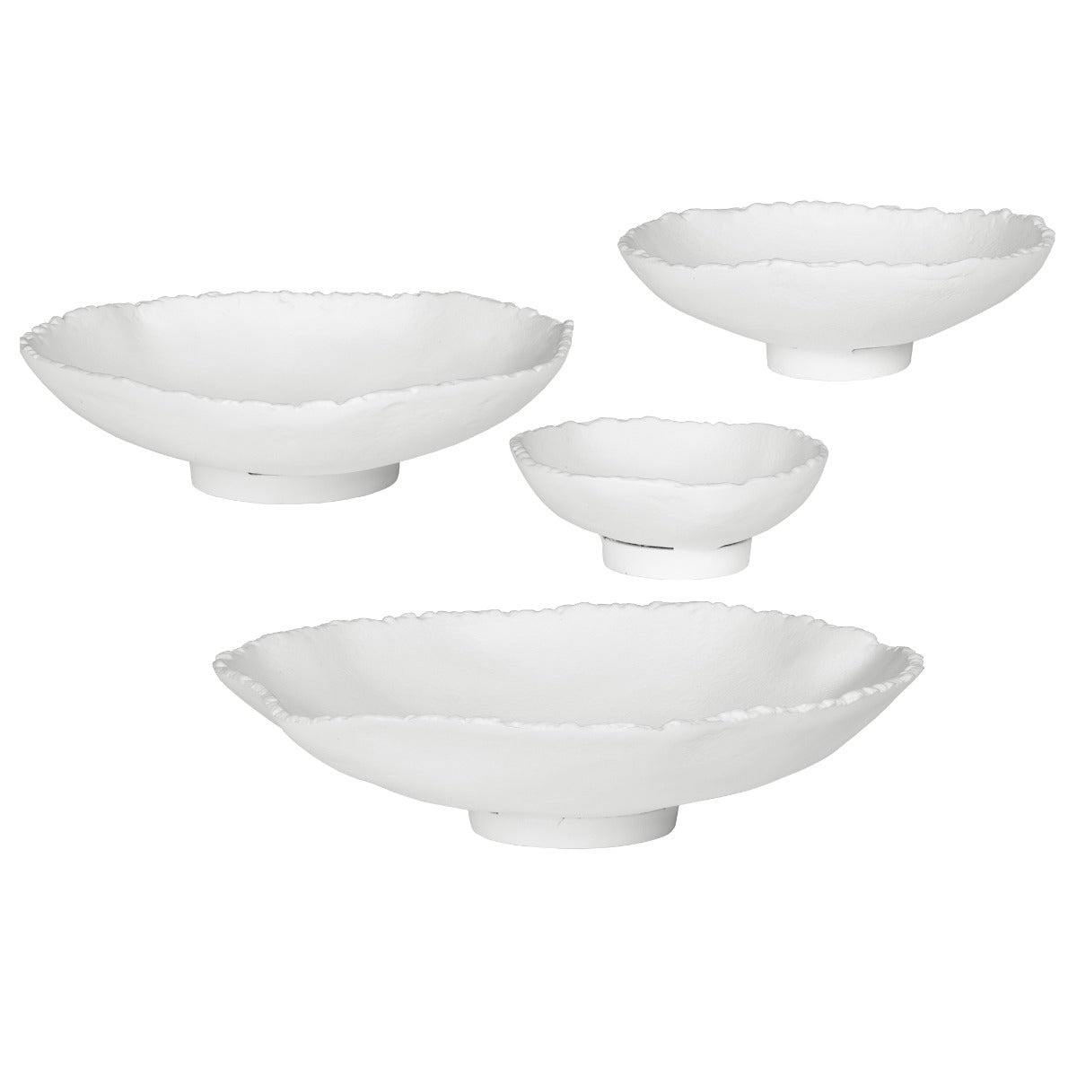 Lucky Coins Wall Bowls in White Metal - Set of 4 by Uttermost