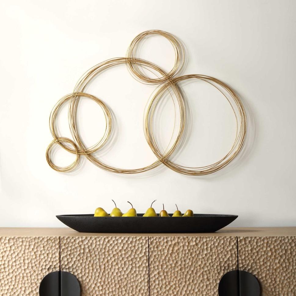 Golden Bubbles Metal Wall Decor by Uttermost
