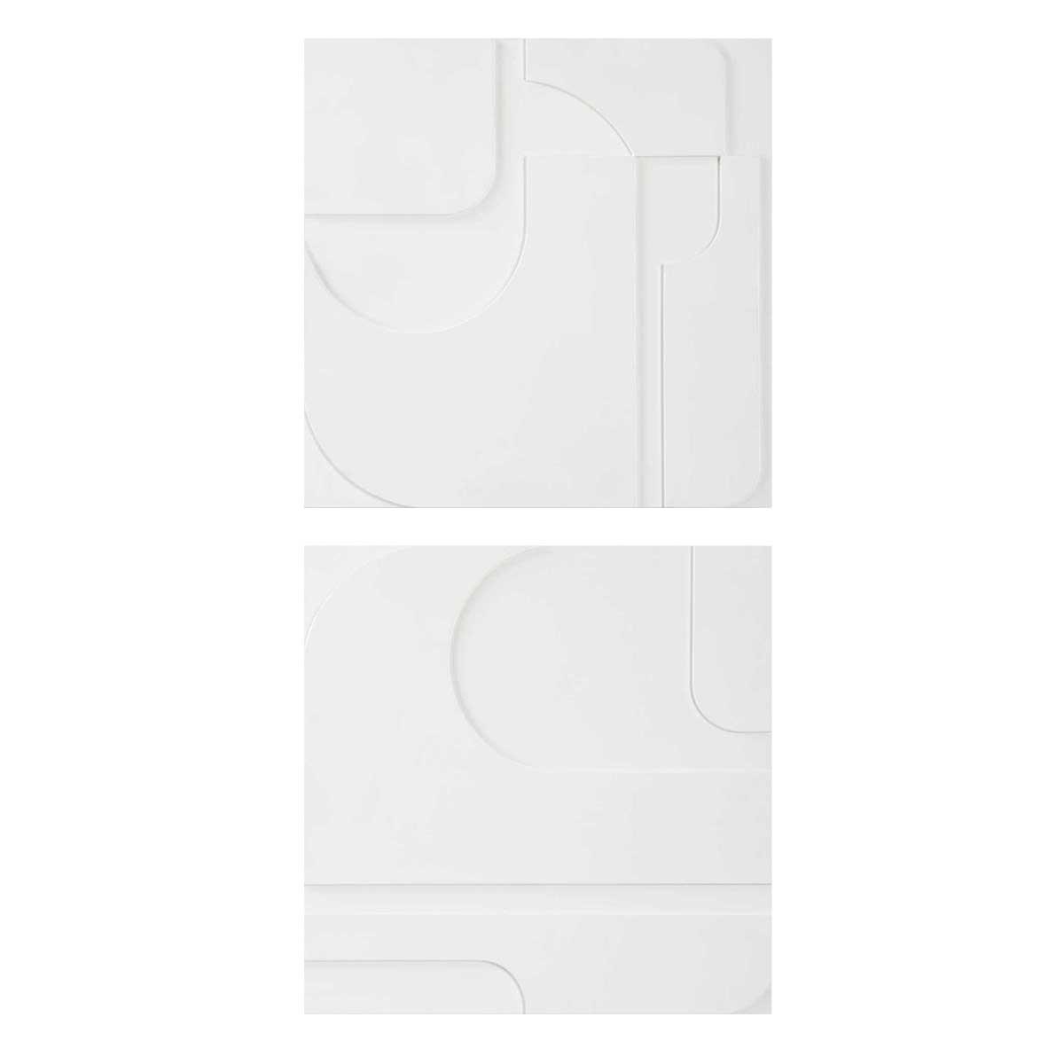Contours White Wall Décor, Set of 2 by Uttermost