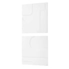 Contours White Wall Décor, Set of 2 by Uttermost
