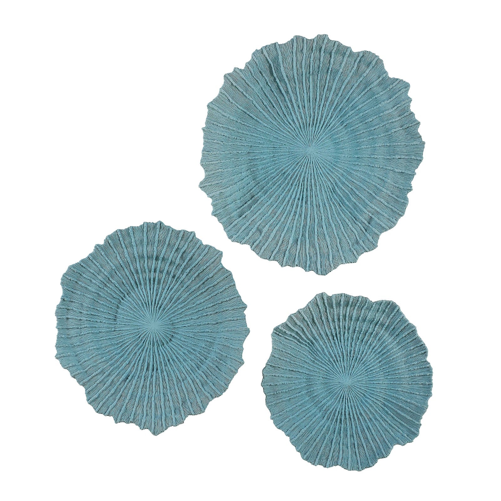 Ocean Gems Wall Decor in Blue - Set of 3 by Uttermost