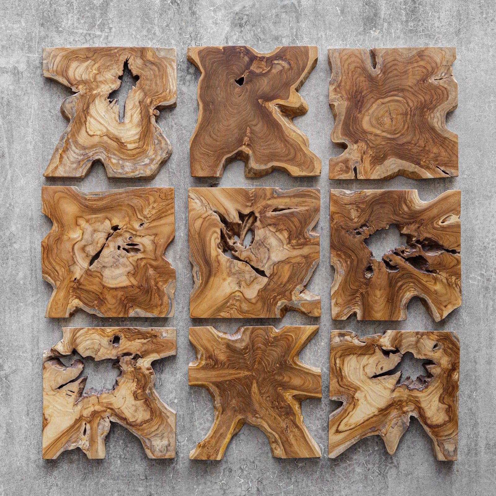 Talia Wood Wall Décor - Set of 9 by Uttermost