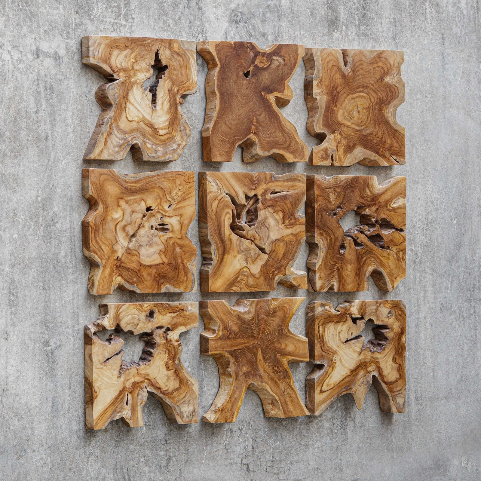 Talia Wood Wall Décor - Set of 9 by Uttermost