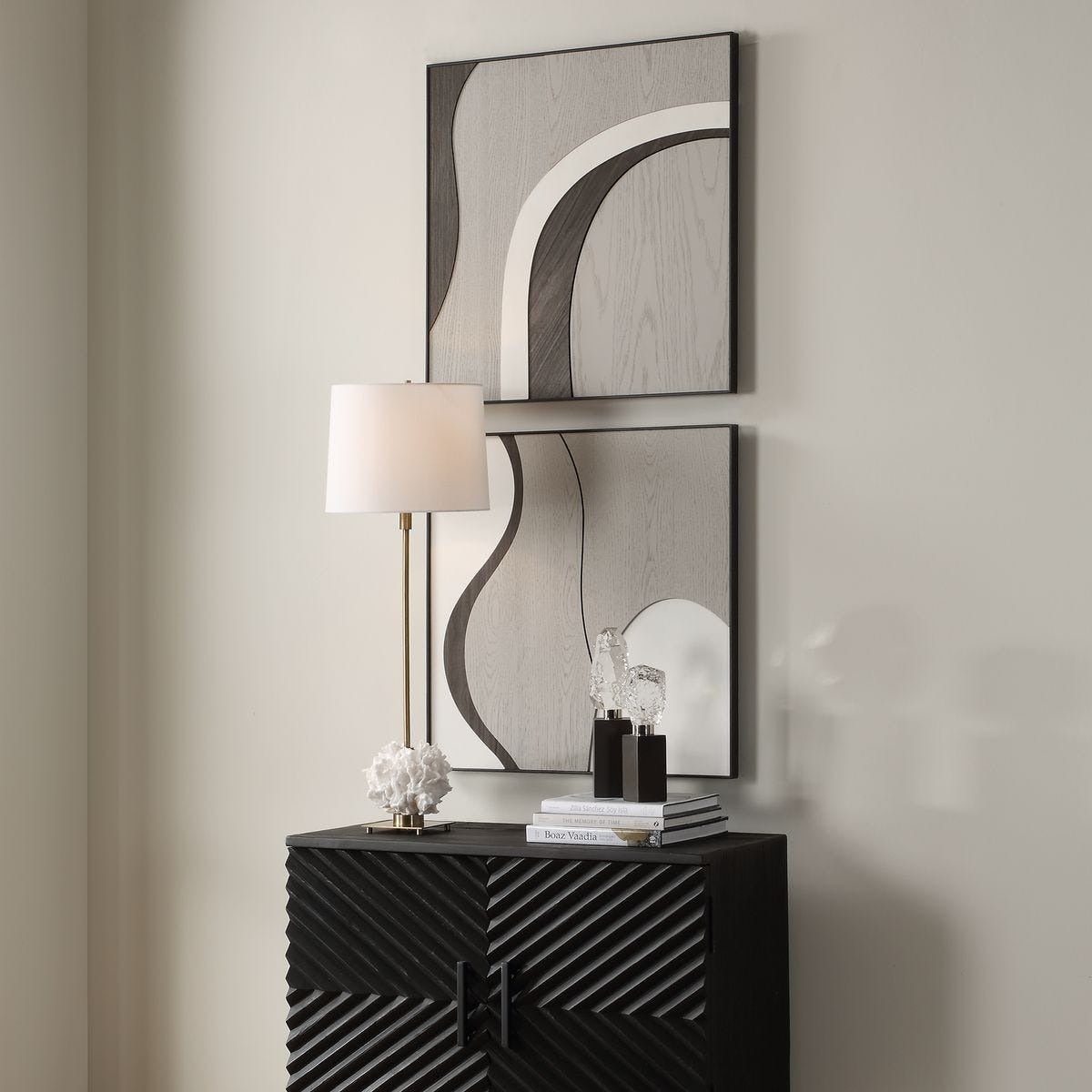 Joel Modern Wood Wall Art - Set of 2 by Uttermost
