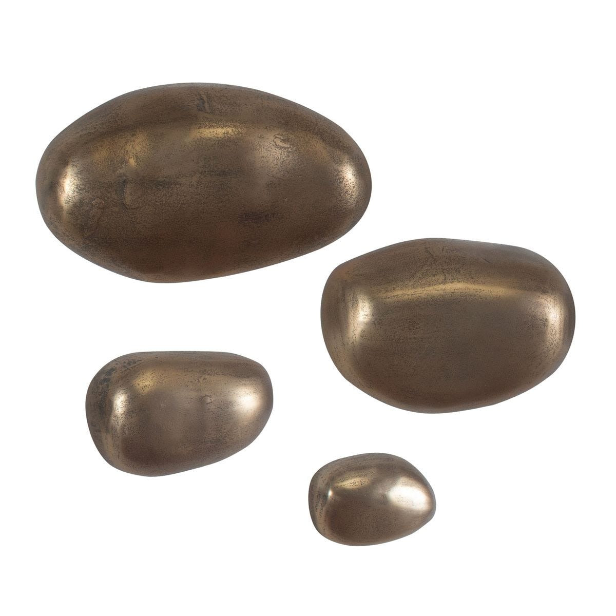 Set In Stone Brass Outdoor Wall Art Set of 4 by Uttermost