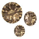 Peonia Outdoor Gold Wall Art Set of 3 by Uttermost