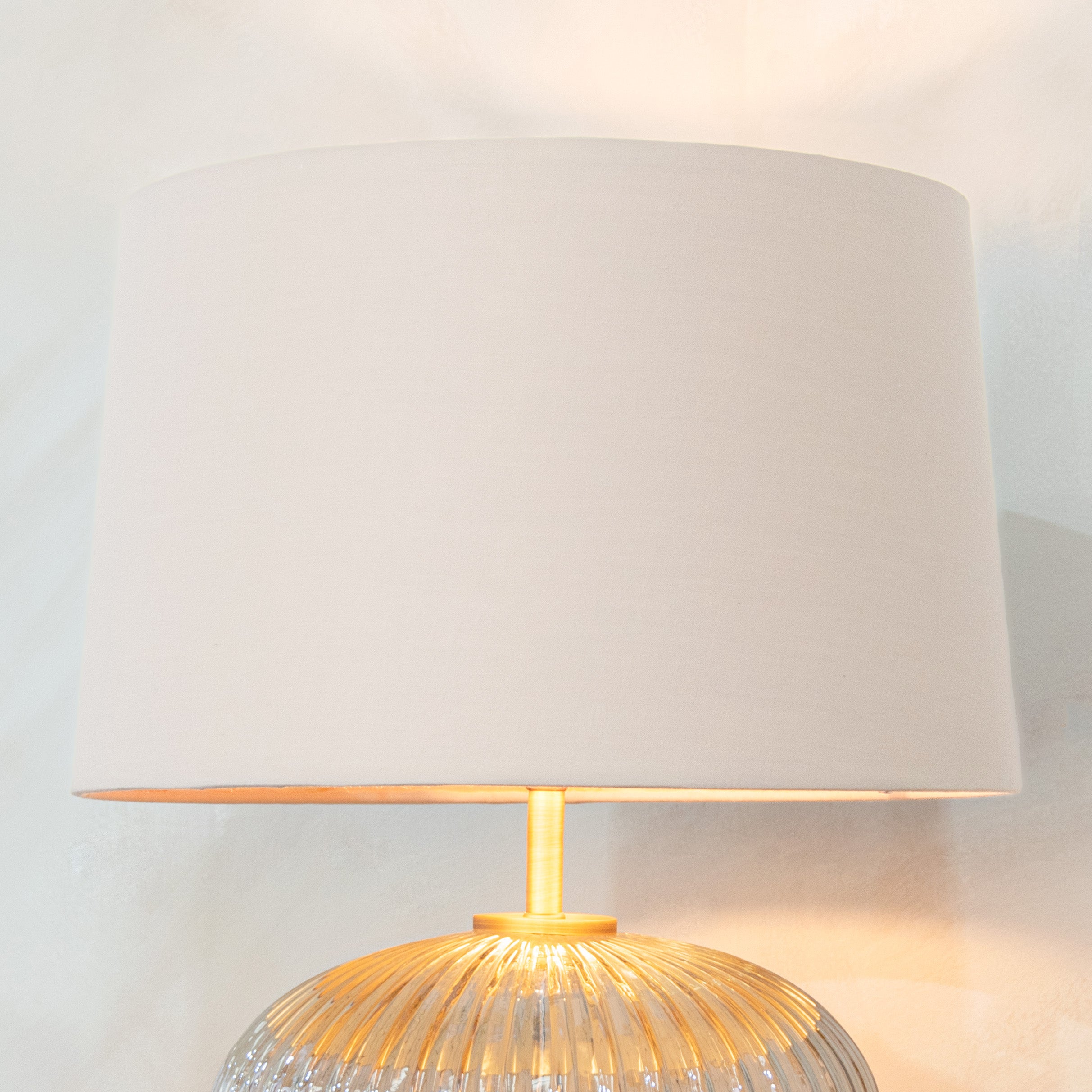 Raven Soft Latte Shade With Gold Lining 34cm by RV Astley