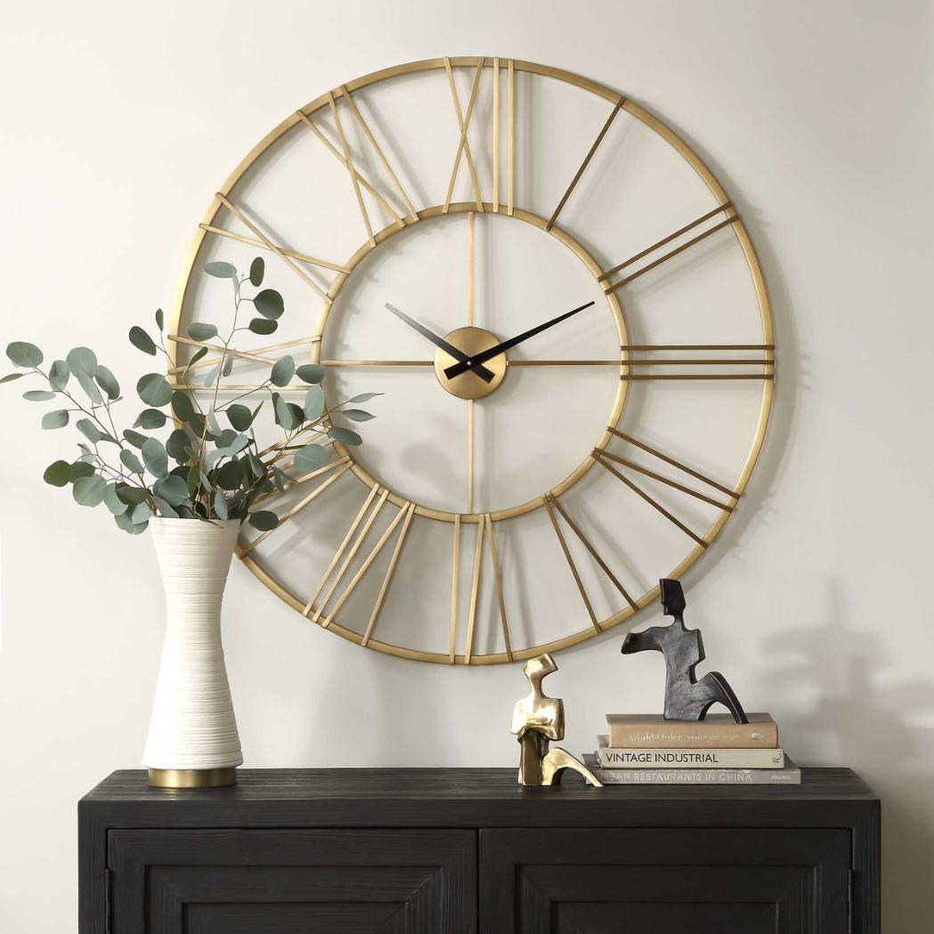 Keyann Brass Wall Clock by Uttermost