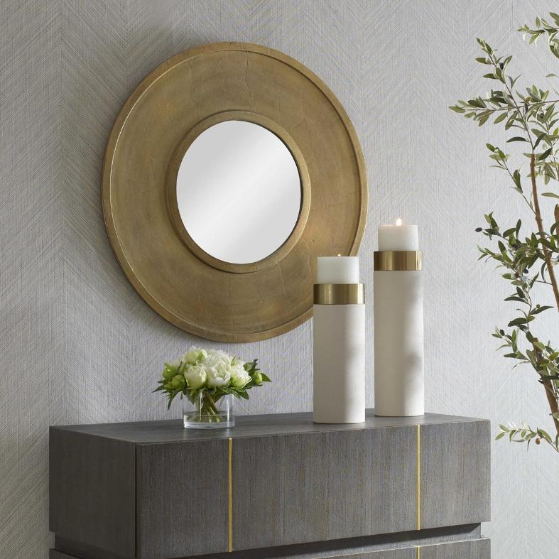 Axel Round Brass Mirror by Uttermost