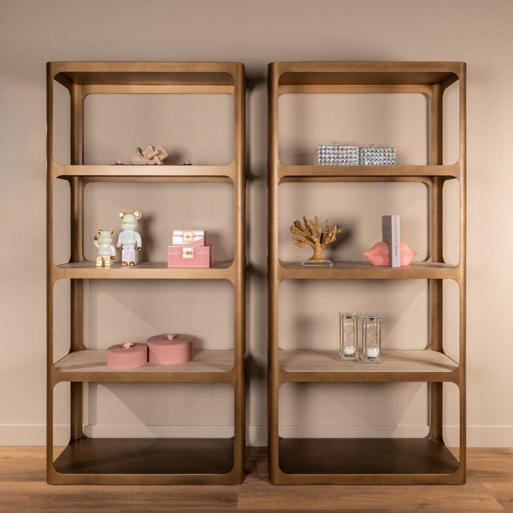 Claridge Antique Gold Ceramic Display Cabinet by Richmond Interiors