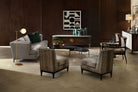 Arena Marble Media Cabinet in Caribbean Cask by Theodore Alexander