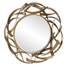Cutting Edge Bronze Round Mirror by Uttermost