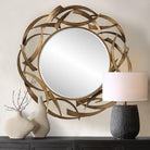 Cutting Edge Bronze Round Mirror by Uttermost