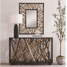 Teak Maze Rectangle Mirror by Uttermost