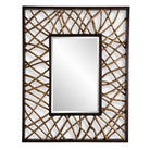 Teak Maze Rectangle Mirror by Uttermost