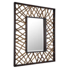 Teak Maze Rectangle Mirror by Uttermost