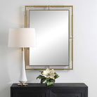 It's All Connected Rectangle Brass Mirror by Uttermost